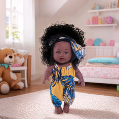 Stylish Reborn Doll with Curly Hair & Floral Dress Realistic Baby Doll