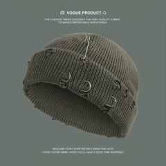 Candy Knit Hat Brooch Unisex Hip Hop Skull Hat