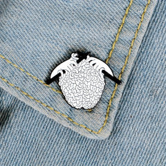 Brain Knitting Brooch Cartoon Jewelry