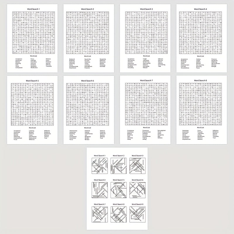 Mindfulness Relax Puzzle Book: Floral Alphabetical Word Lists