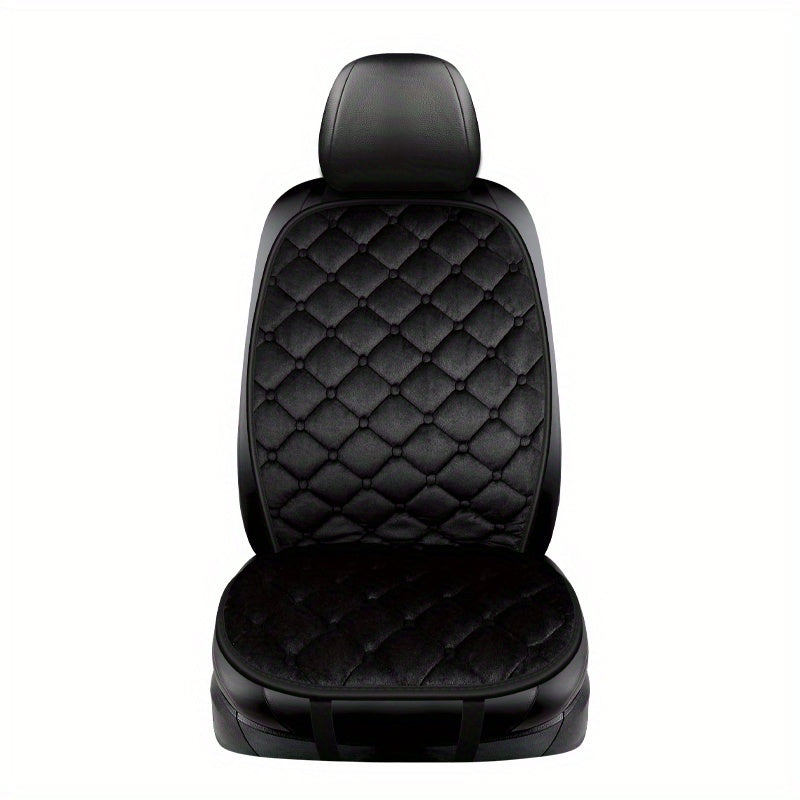 Car Diamond Seat Cushion Winter Plush Universal Warm Thickened Soft Short Plush