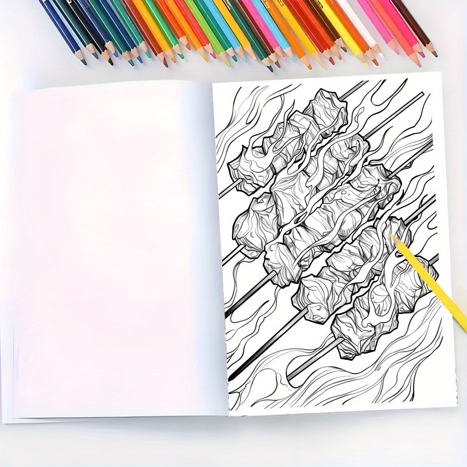 Anime Food Coloring Book: 22 Positive Vibes