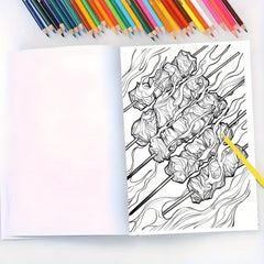 Anime Food Coloring Book: 22 Positive Vibes