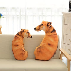 3D Earth Dog Pillow Plush Toy Simulation Dog Doll Cushion