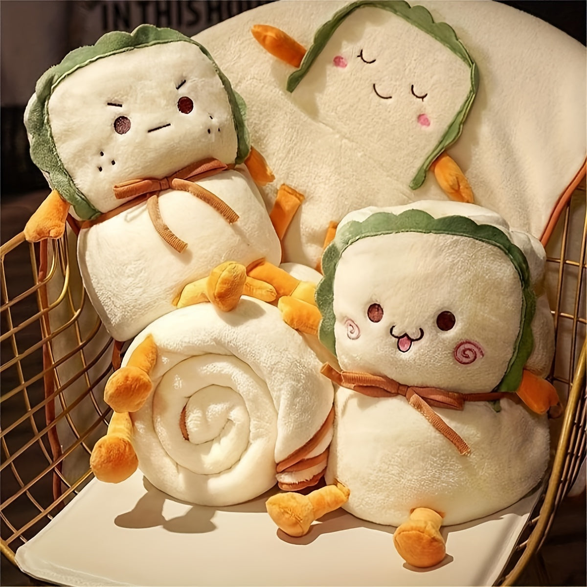 Portable Foldable Throw Pillow Blanket for Home, Office, Outdoor Use