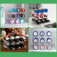 Plastic Stackable Water Bottle Holder Organizer Rack