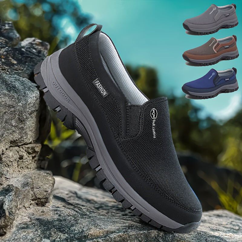 Men's Slip On Trekking Shoes Breathable Non Slip Sneakers