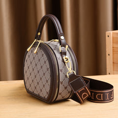 Stylish Vintage Pattern Handbag Faux Leather Shoulder Bag