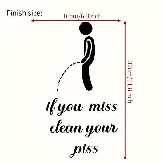 Creative Toilet Sticker Decorative Removable Wall Sticker