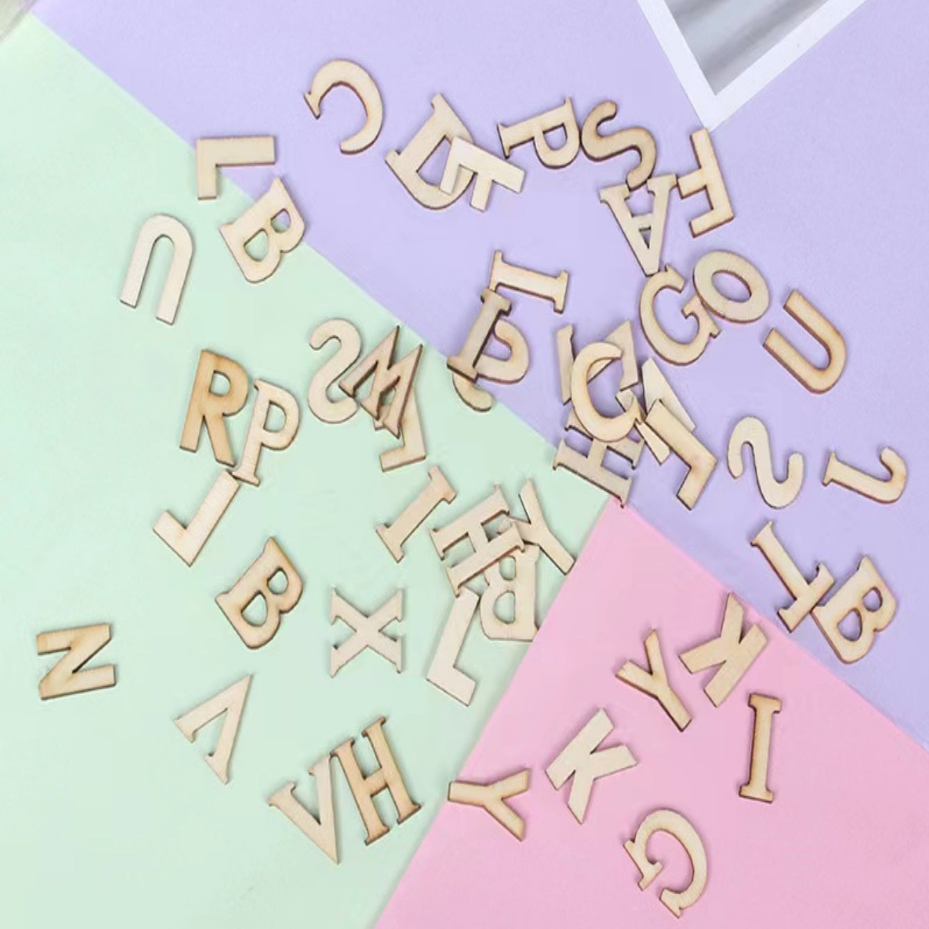 100pcs Wooden Letters Alphabet Letters For Crafts Unfinished Wood Letters