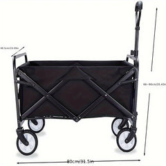 Outdoor Camping Barbecue Trolley Large Capacity Lightweight Wagon Cart
