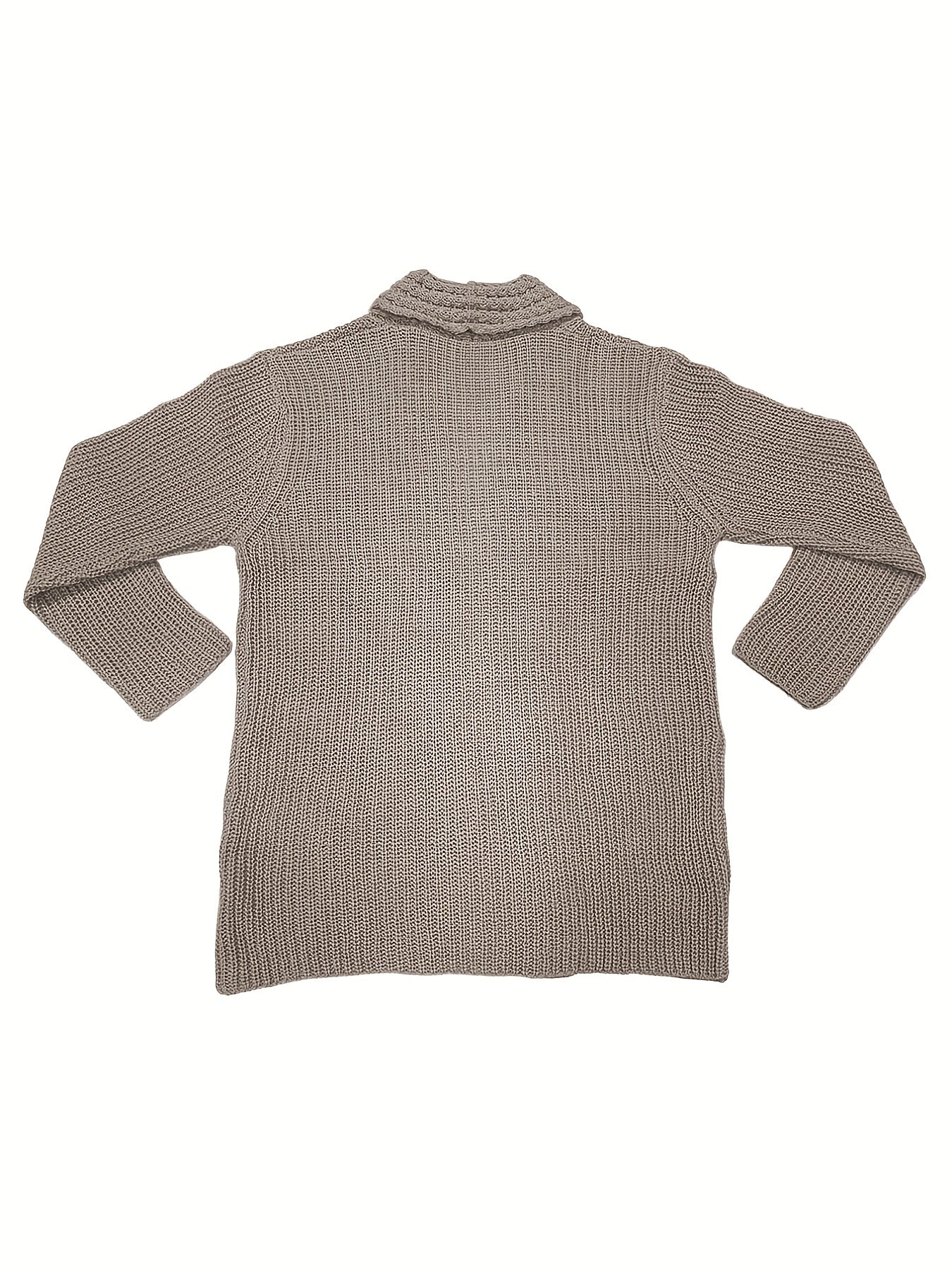  Solid Long Sleeve Open-Front Cardigan