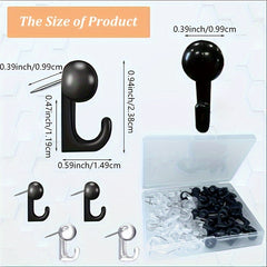 50pcs Plastic Head Cork Board Hooks Decorative Thumb Tacks Hook Transparent
