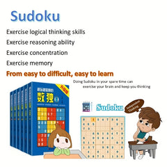 6pcs Sudoku Puzzle Game Training Logical Thinking Easy to Advanced