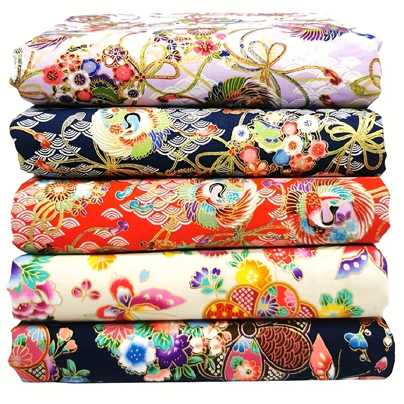 Japanese Style Fabric Squares Printed Cotton Wrapping Cloth Quilting Fabric Bund
