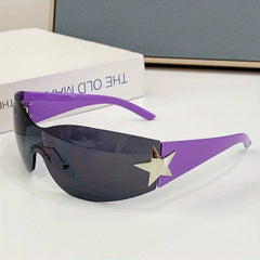 Frameless Sporty Sunglasses Y2K Shades Glasses for Men and Women