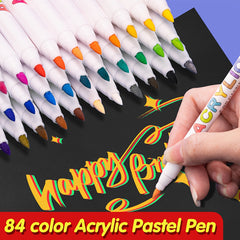 18 Pastel Acrylic Cartoon Doodle Marker Set Strong Coverage