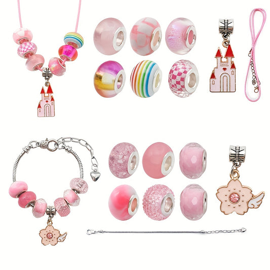 DIY Bracelet & Necklace Craft Kit - Beads Charms Bracelets Supplies