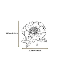 50pcs Botanical Floral Transparent Stickers Self Adhesive Plant Decals