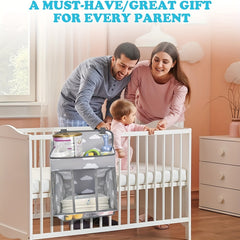 Hanging Diaper Caddy Organizer for Crib & Strollers
