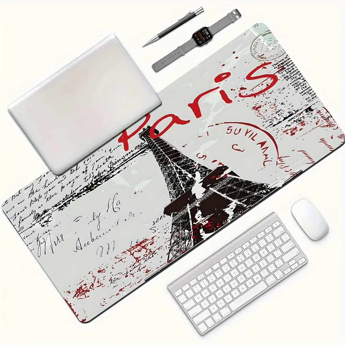 Tower In Paris Mouse Pad Non Slip Keyboard Pad