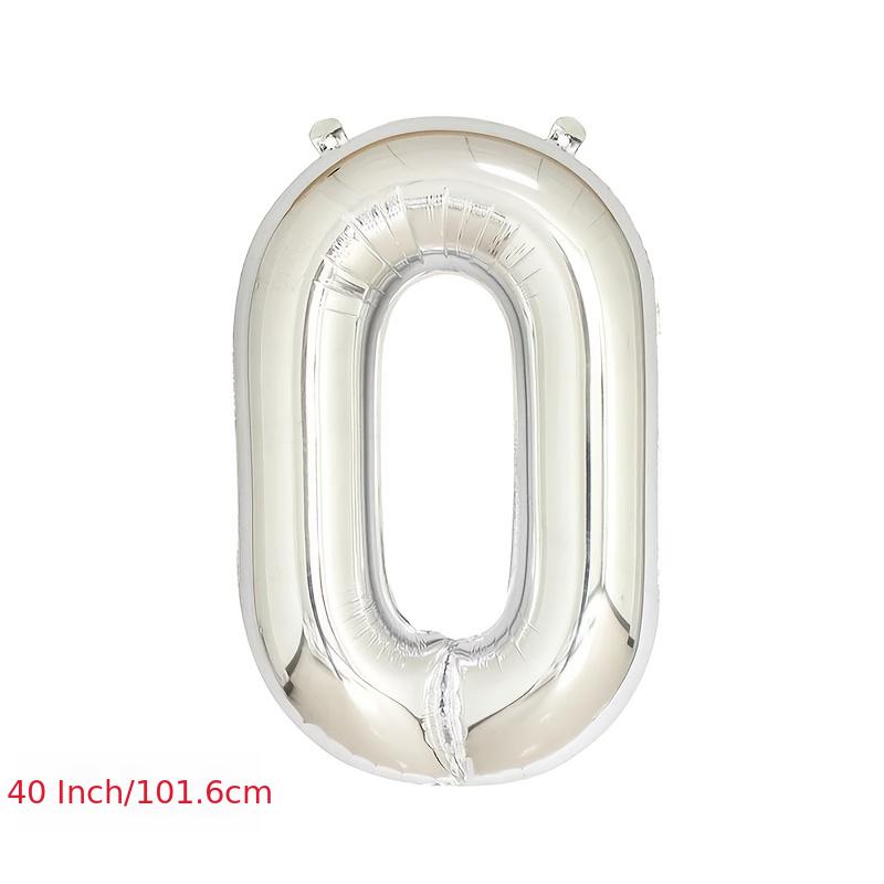 Silver Aluminum Film Large Numbers 0-9 for Party Decoration