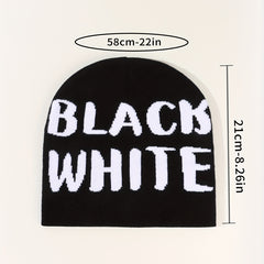 Jacquard Beanie Hip Hop Unisex Knit Hat Elastic Y2K Skull Cap Warm