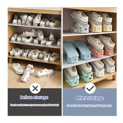 Adjustable Shoe Slot Organizer - Double Layer Space Saving Shoe Rack