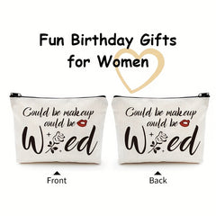 Funny Rose Makeup Bag Gift For Women Friends Sister Teen Girls