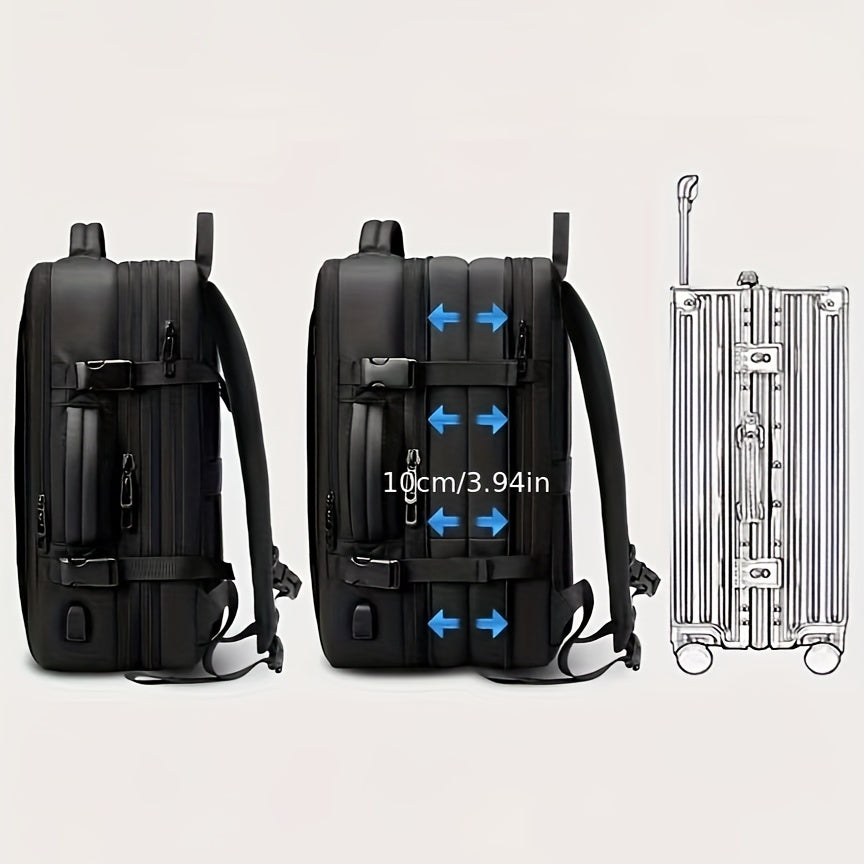 Large Capacity Business Travel Backpack, Expandable Bag