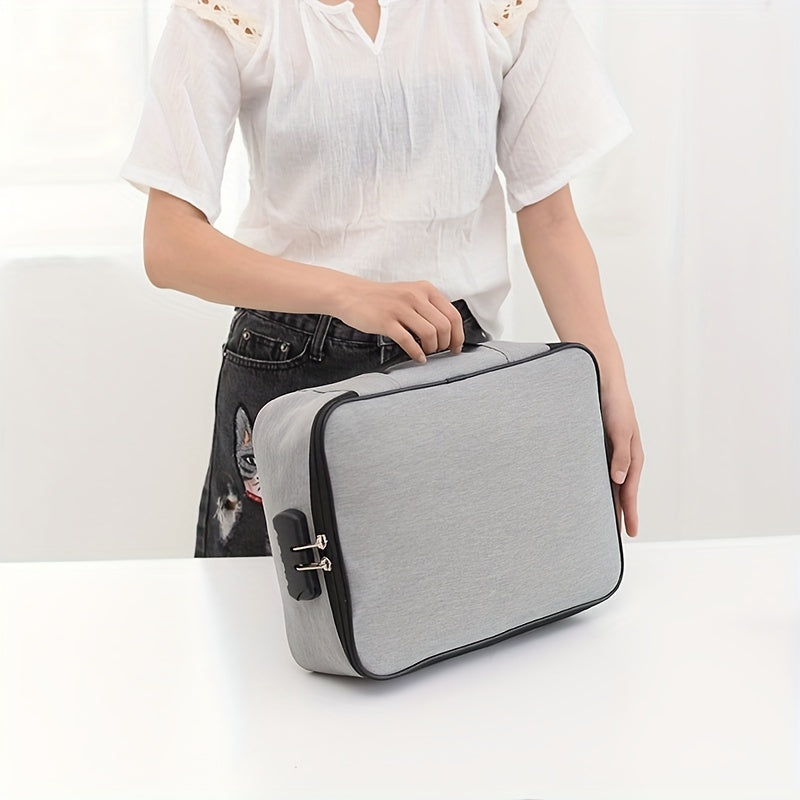 Double Layer Document Passport Bag with Lock