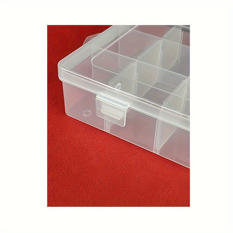 Clear Plastic Storage Box Organizer 18 Grids with Dividers