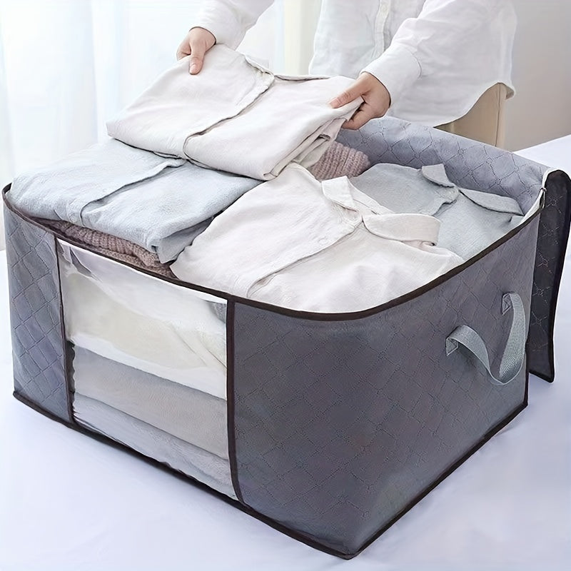 Large Capacity Foldable Storage Bag with Reinforced Handle and Zip