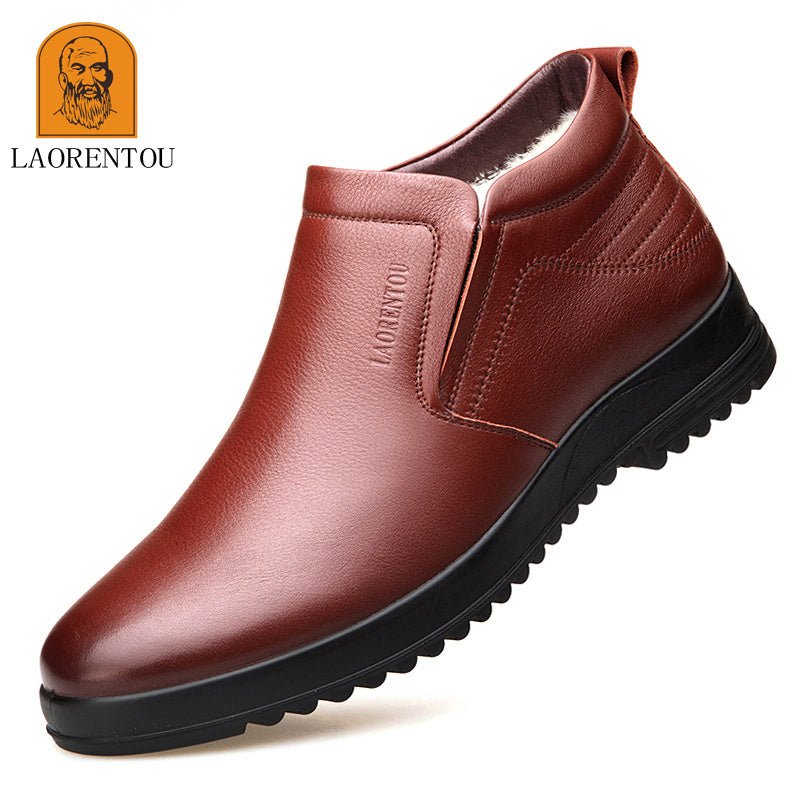 LAORENTOU Men's Warm Fleece Thermal Slip On Boots Winter