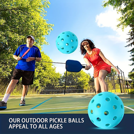 12pcs Durable Pickleball for Outdoor Sports 74mm 40 Holes