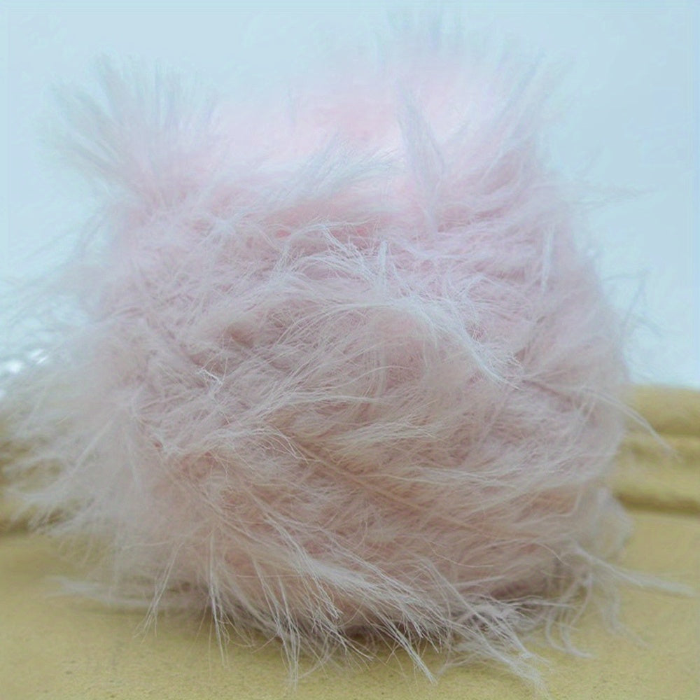 Soft Long Hair Mink Fur Hand Knitted DIY Sweater Coat Bag Doll Material Thread