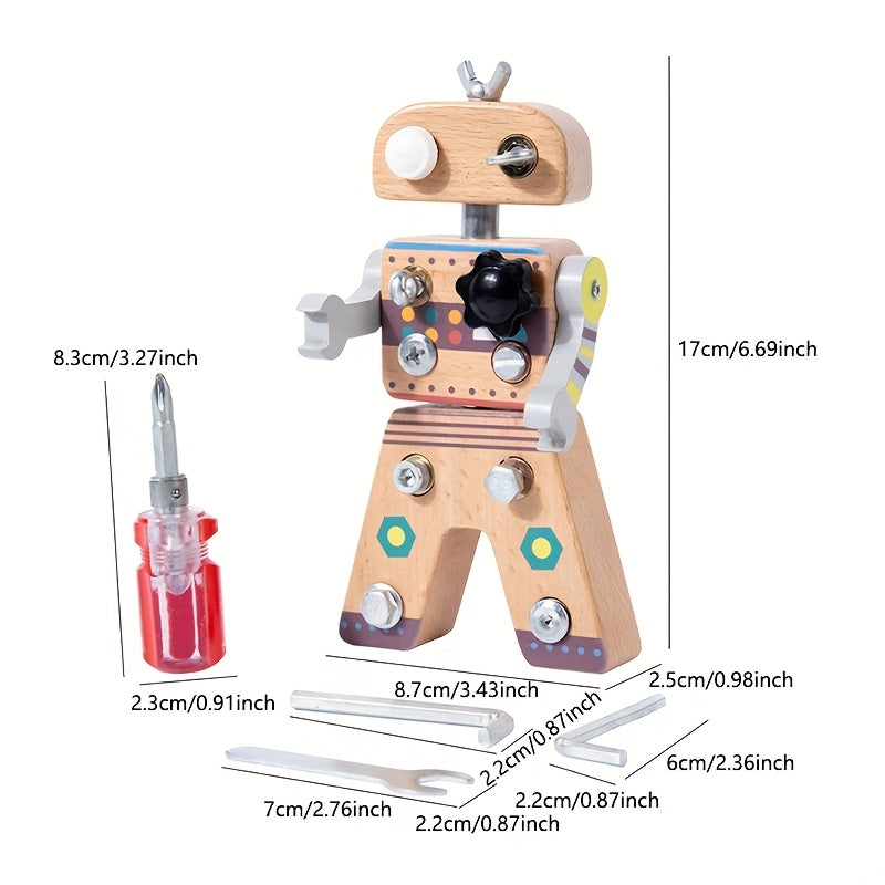 2025's Wooden Smart Building Blocks Toy Screw Assembly Educational Tool