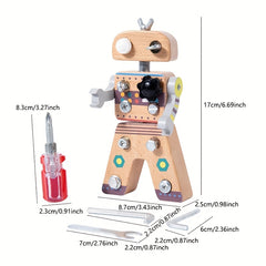 2025's Wooden Smart Building Blocks Toy Screw Assembly Educational Tool