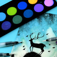 Watercolor Brushes & Solid Paint Set for Ages 14+