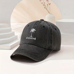 Coconut Tree Embroidery Baseball Cap Solid Cotton Hip Hop Sports Hat