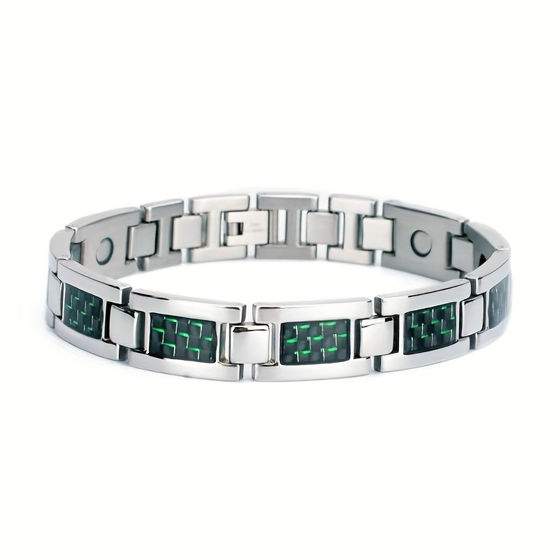 Magnetic Therapy Carbon Fiber Bracelet Stainless Steel Jewelry