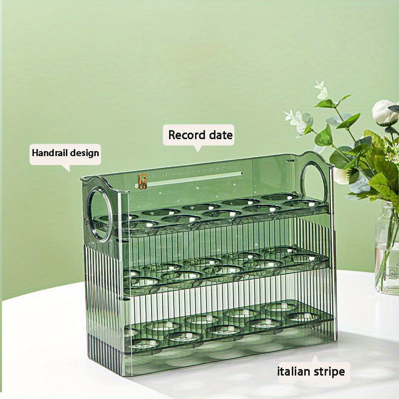 3 Tier Egg Holder Fridge Organizer, Holds 30 Eggs