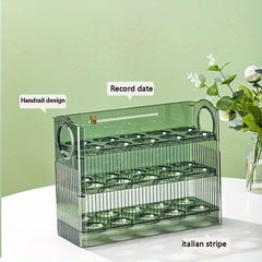 3 Tier Egg Holder Fridge Organizer, Holds 30 Eggs