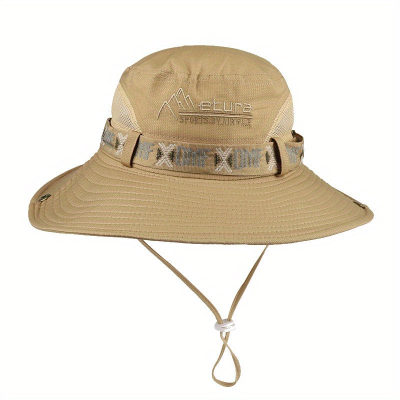 Breathable Wide Brim Bucket Hat for Outdoor Activities