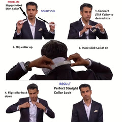 Invisible Plastic Collar Clip for Shirt Support