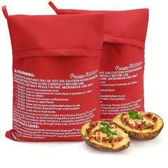 2pcs Reusable Microwave Potato Bags for Delicious Potatoes in Minutes