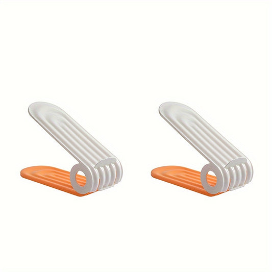 Adjustable Shoe Slot Organizer Plastic Shoe Rack Double Layer