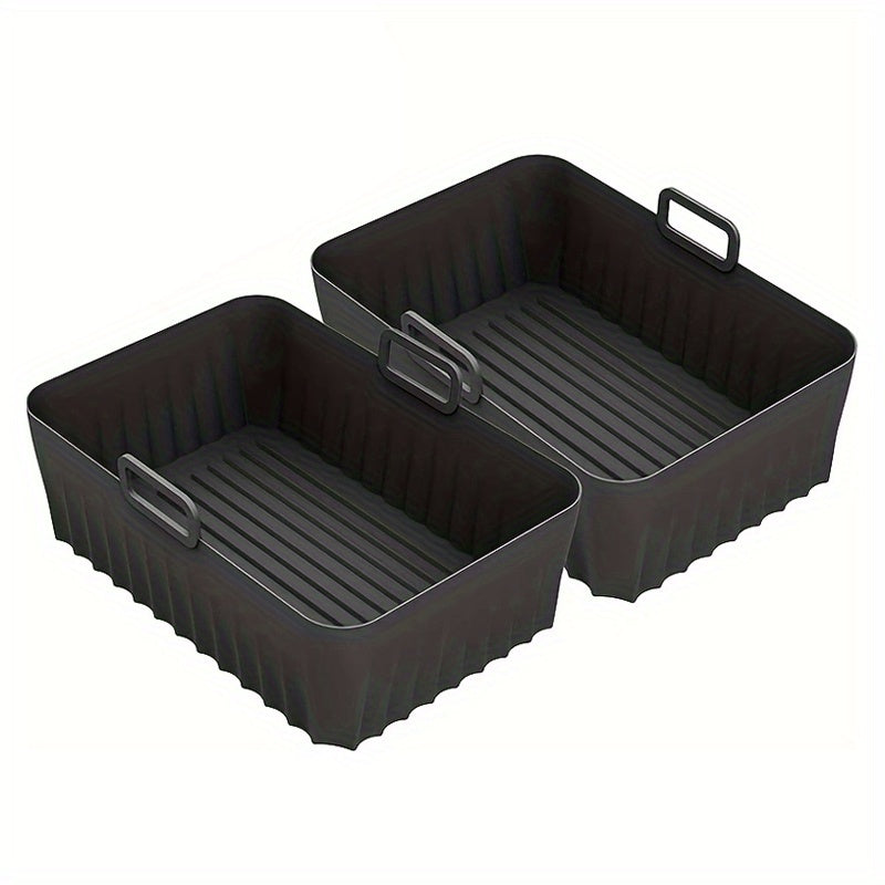 Rectangular Silicone Air Fryer Liner 21x14 Non Stick Dual Zone Baking Tray