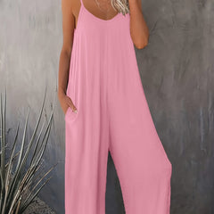  Ribbed Wide Leg Cami Jumpsuit