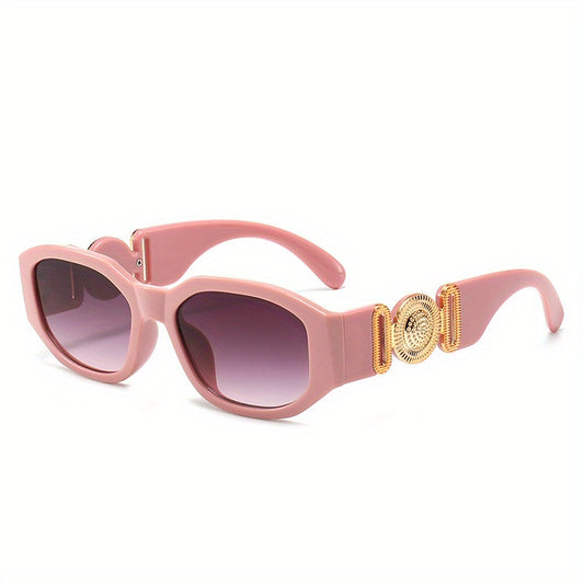 Vintage Rectangle Sunglasses Retro Hexagon Shades UV Protection